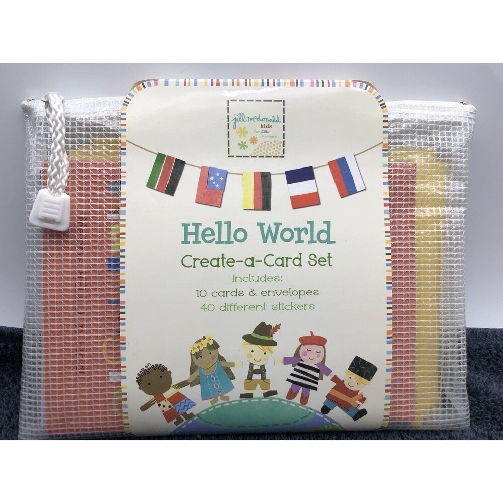 Hello, World! Create A Card Set McDonald, Jill 10 Cards Envelopes stickers
